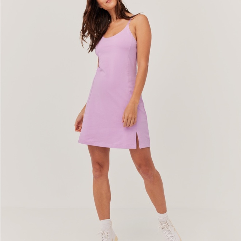 Pact the Studio Atheisure dress in English lavender organic cotton size medium